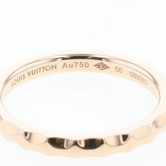 LOUIS VUITTON Ring Alliance Monogram Anfini 1P K18 Pink Gold Diamond No. 16 Men' - Picture 6 of 9
